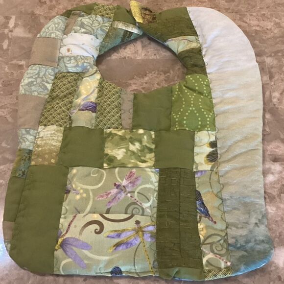 NWOT. Hand Crafted Reversible Quilted Baby Bib. $12 ea. or 3/$25 - Picture 1 of 6
